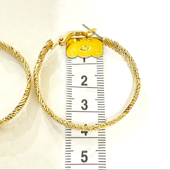 Gold Hoop Earrings - Picture 7 of 8